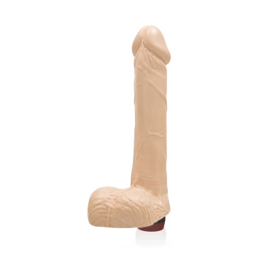 SI IGNITE Cock with Balls and Vibration, Vinyl, Flesh, 20 cm (8 in), Ø 4,8 cm (1,9 in)