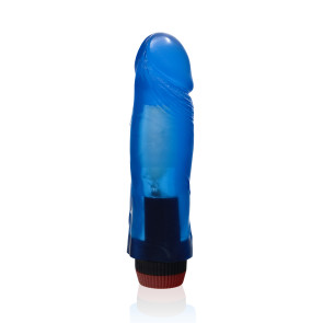 SI IGNITE Cock Dong with Vibration, Vinyl, Blue, 18 cm (7 in), Ø 4,4 cm (1,7 in)