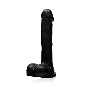 SI IGNITE Cock with Balls and Suction, Vinyl, Black, 20 cm (8 in), Ø 4,8 cm (1,9 in)