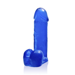 SI IGNITE Thick Cock with Balls, Vinyl, Blue, 20 cm (8 in), Ø 6,0 cm (2,4 in)