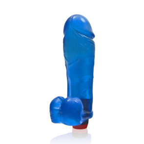 SI IGNITE Thick Cock with Balls and Vibration, 25 cm (10 in), Blue
