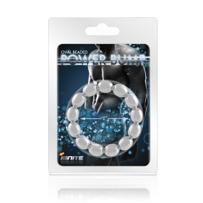 SI IGNITE Power Bump Cockring with oval beads,  Chromed Steel, 5,10 cm (2 in)